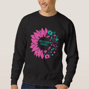 Healthcare Worker Sun Flower Cute Nurse Love Nurse Sweatshirt