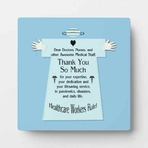 Healthcare Worker Thank You 2 Plaque