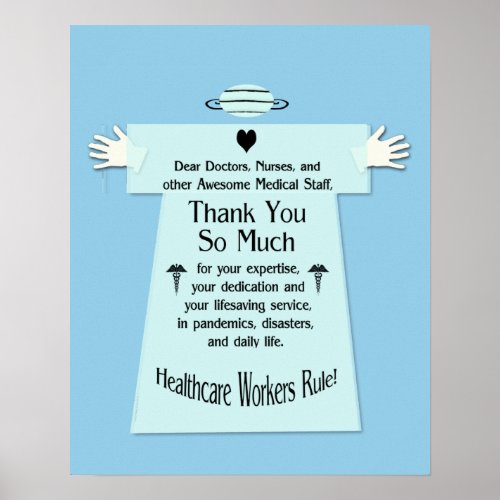 Healthcare Worker Thank You 2 Poster