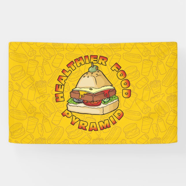 Healthier Food Pyramid Banner (Horizontal)