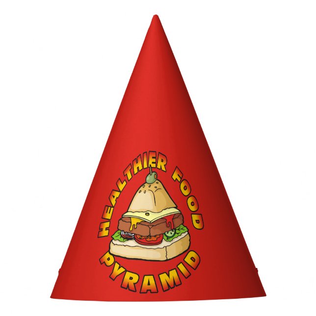 Healthier Food Pyramid Party Hat (Front)
