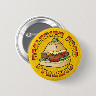 Healthier Food Pyramid Pinback Button
