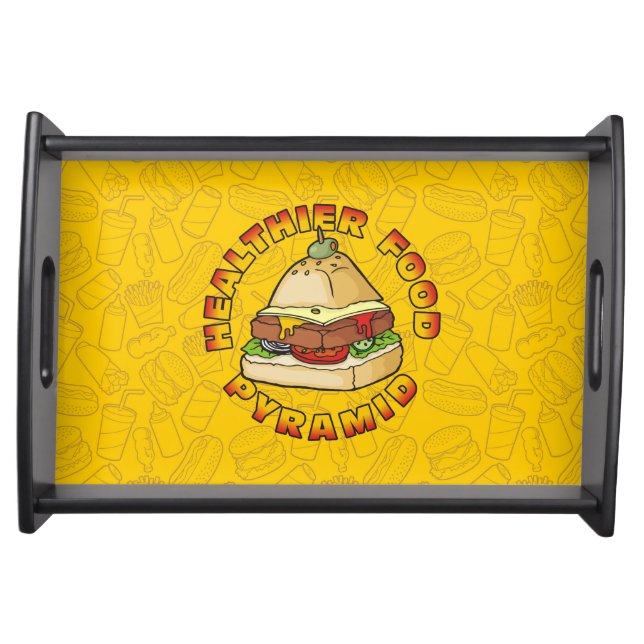 Healthier Food Pyramid Serving Tray (Front)