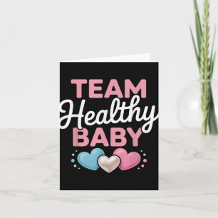 Healthy Baby Team New Parents Mom Dad Gender Revea Card