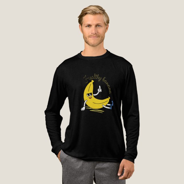 Healthy Banana Mood  Tri-Blend Shirt (Full Front)