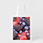 Healthy Berry Fruit Mix Reusable Grocery Bag at Zazzle