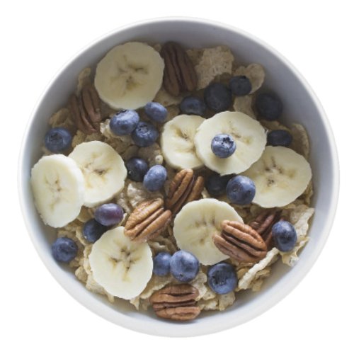 Healthy Breakfast Bowl Fruit  Nuts Ceramic Knob