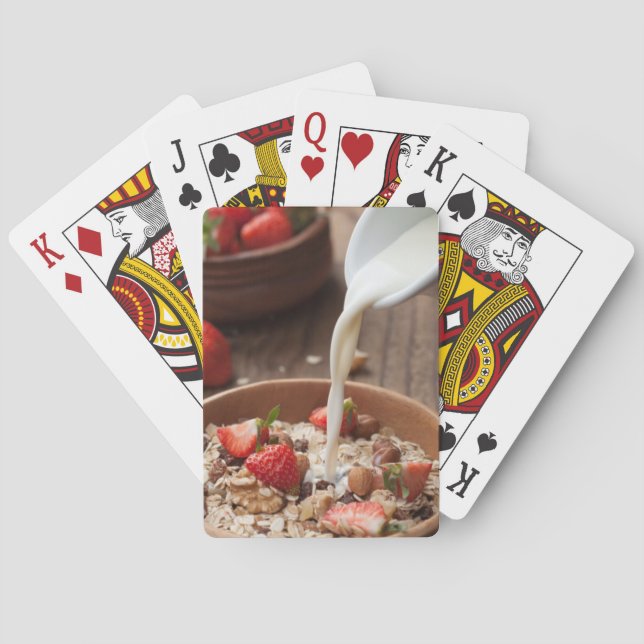 Healthy breakfast poker cards (Back)