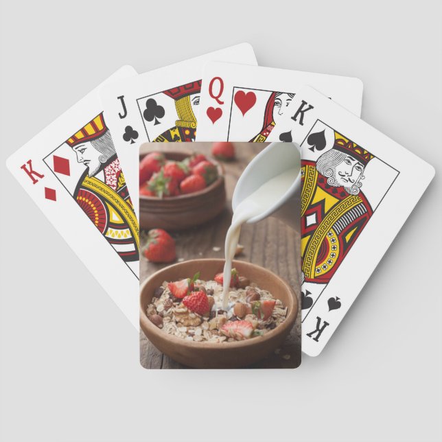 Healthy breakfast poker cards (Back)