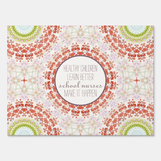 Healthy Children Learn Better School Nurses Sign (Front)