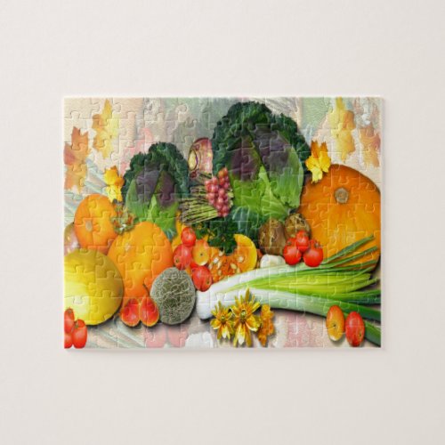 Healthy Colourful Veggies  Fruit Jigsaw Puzzle