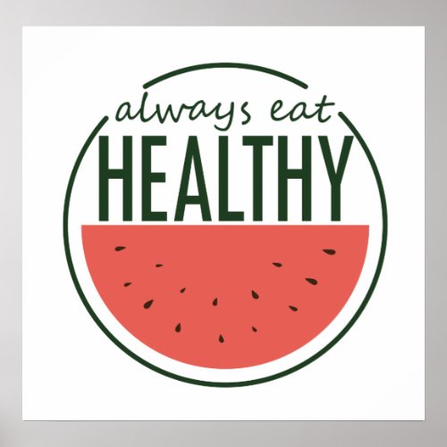 Healthy diet quote design poster