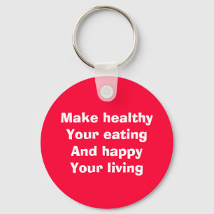 healthy eating keychain