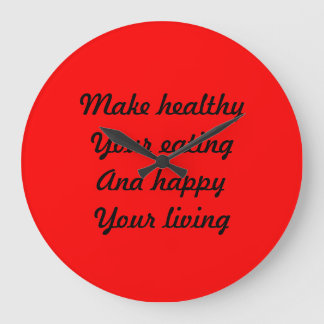 healthy eating large clock