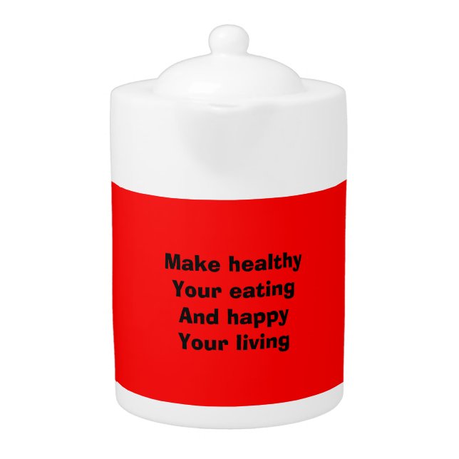 Healthy eating teapot (Front)
