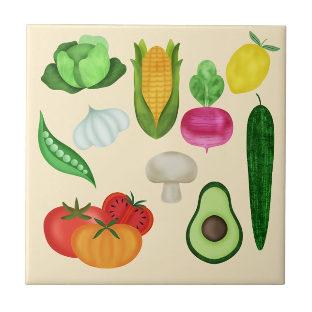 Healthy Eats Ceramic Tile (Front)