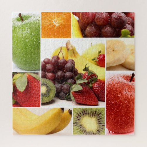 Healthy Food Fruit Apples Banana Strawberry Orange Jigsaw Puzzle