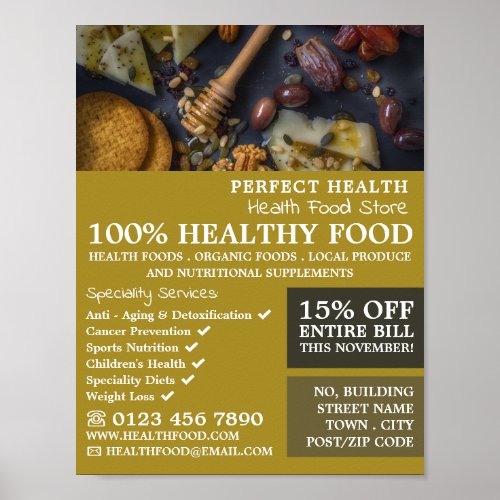 Healthy Food Health Food Store Advertising Poster