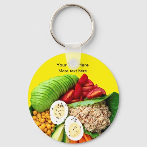 Healthy Food Message Keychains