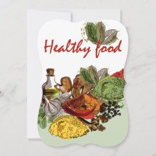 Healthy Food Note Card