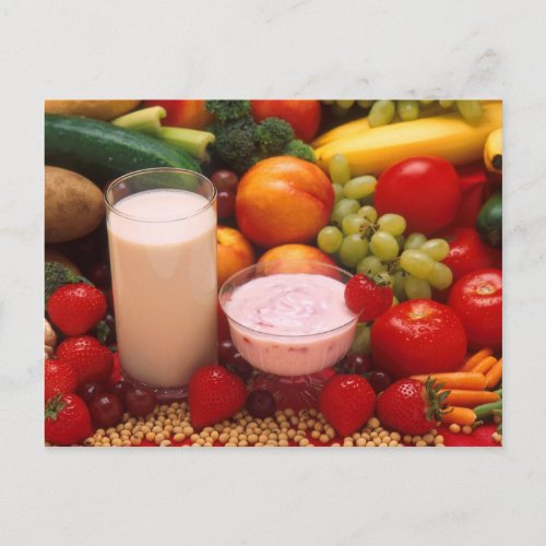 Healthy food postcard