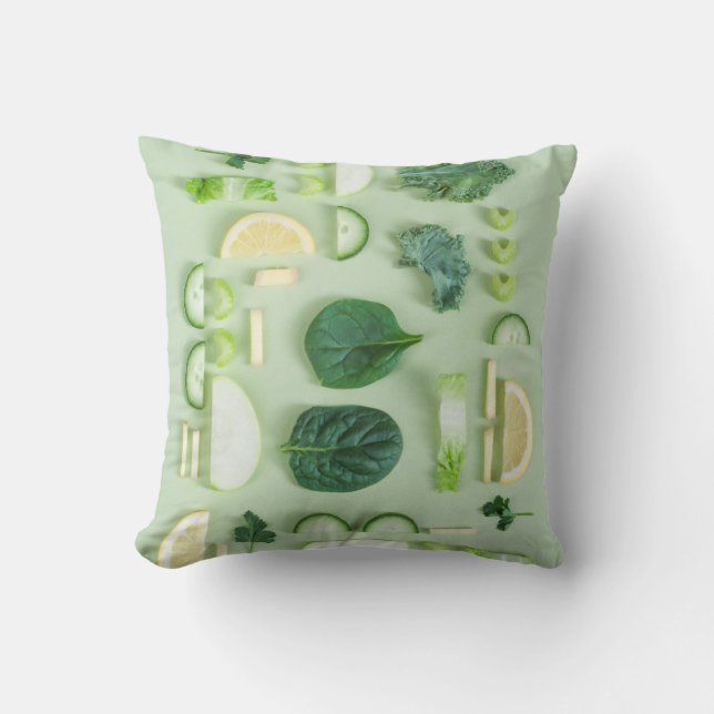 Healthy Food Throw Pillow (Front)