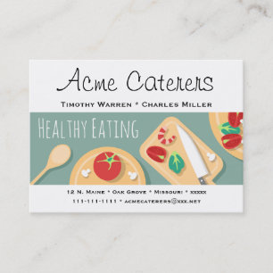 Healthy Foods Catering Business Card