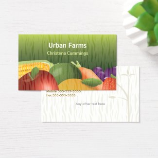 Healthy Foods Farming Business Card
