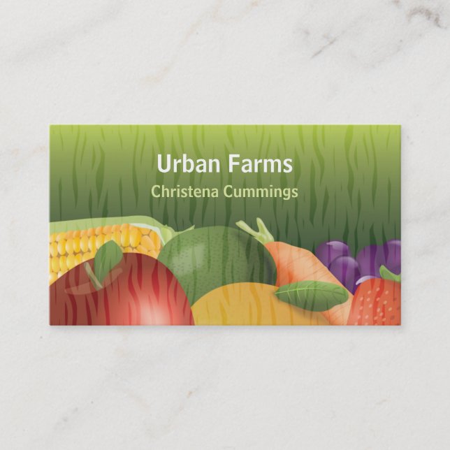 Healthy Foods Farming Business Card (Front)