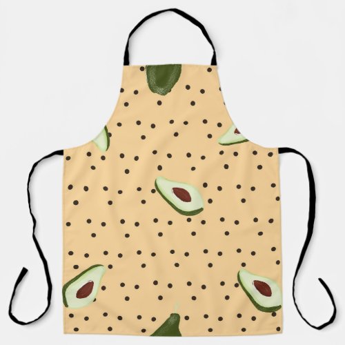 Healthy foods Seamless avocado pattern  avocado  Apron