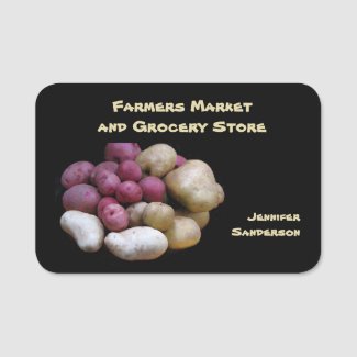 Healthy Grocery Store & Farmers Market Name Tag