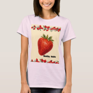 Healthy Habits Strawberry T-Shirt – Cute Fruit Wel