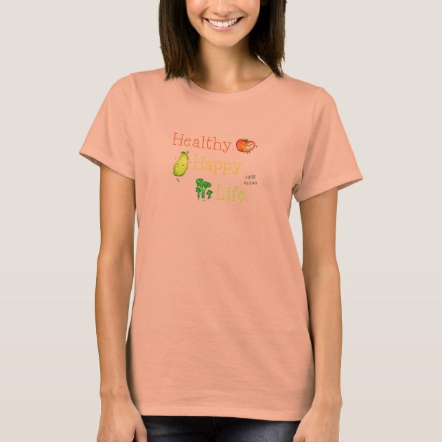Healthy Happy Life logo tee (Front)