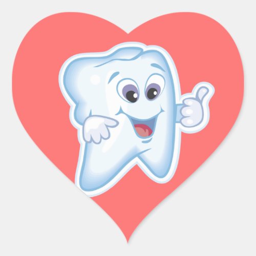 Healthy Happy Tooth Heart Sticker