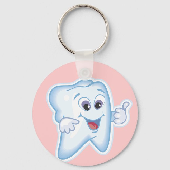 Healthy Happy Tooth Keychain (Front)