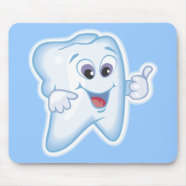 Healthy Happy Tooth Mouse Pad (Front)