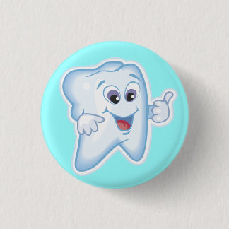 Healthy Happy Tooth Pinback Button