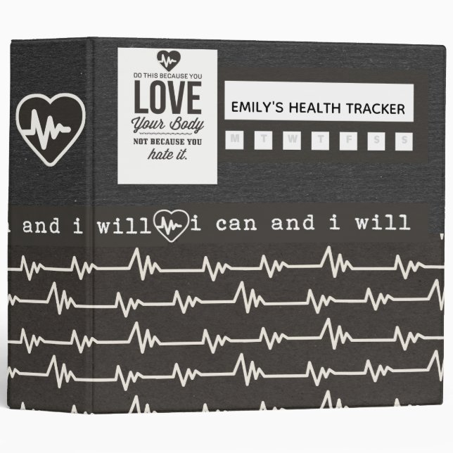 Healthy Heart Fitness Tracker Binder (Front/Spine)