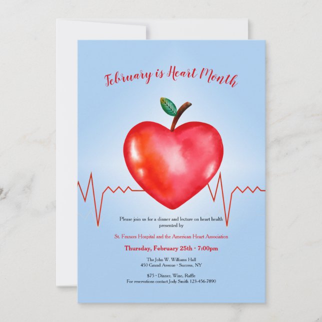 Healthy Heart Invitation (Front)
