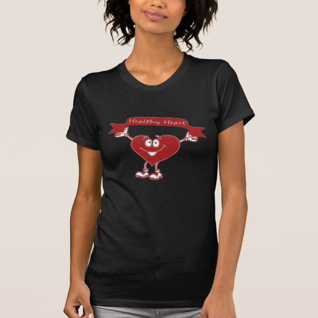 Healthy Heart man  awareness symbol cardiology T-Shirt (Front)