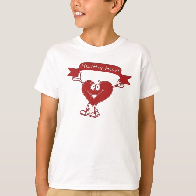 Healthy Heart man  awareness symbol cardiology T-Shirt (Front)