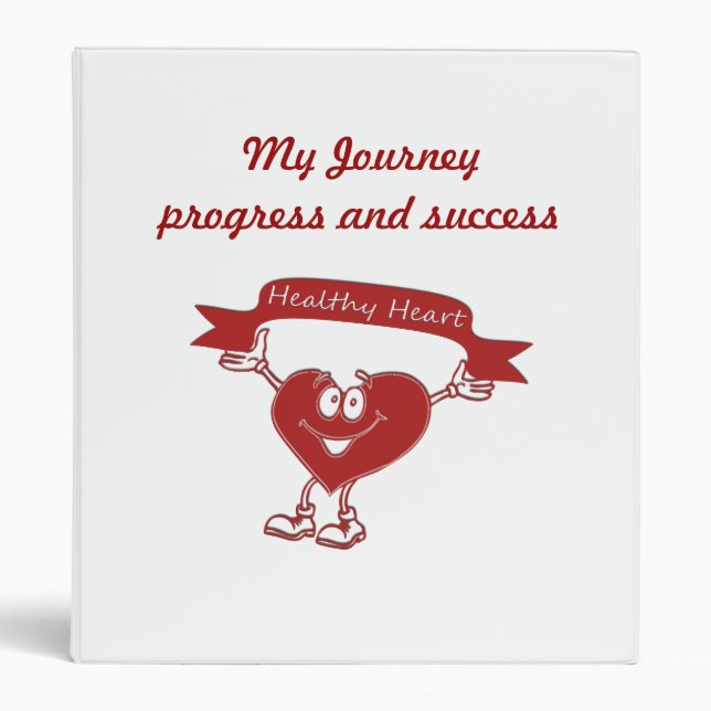 Healthy Heart man  cardiology  awareness symbol Binder (Front)