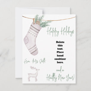 Healthy Holiday Stocking Hand Sanitizer Gift Card