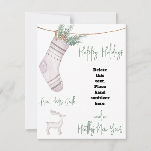 Healthy Holiday Stocking Hand Sanitizer Gift Card