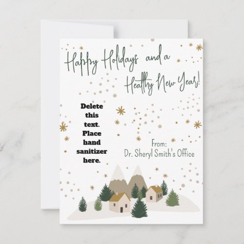 Healthy Holiday Winter Hand Sanitizer Gift Card