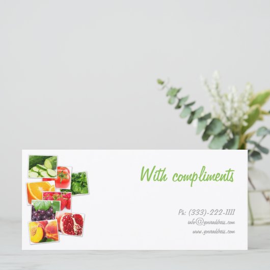 Healthy life compliment slip (Standing Front)