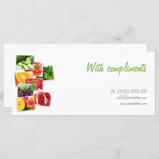 Healthy life compliment slip (Front/Back)