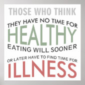 Healthy Life Quote Text Design Poster | Zazzle