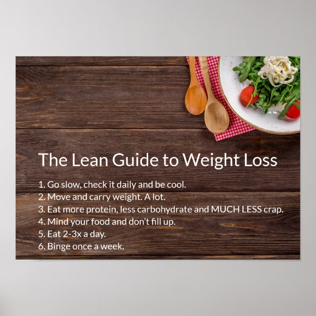 Healthy Life: The Lean Guide to Weight Loss Poster (Front)