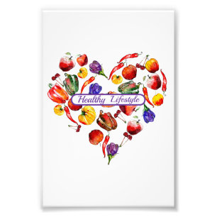 Healthy Lifestyle Choices Exercise - Heart Photo Print